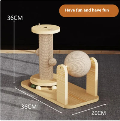 Durable Scratch-Resistant Pet Play Pillar