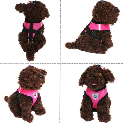 Cat Dog Pet Harness Adjustable Control Vest Dogs Reflective S M L XL Leash