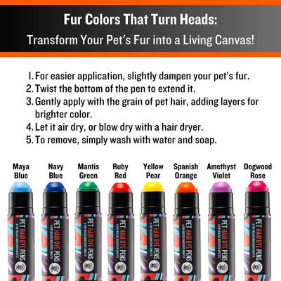 Temporary Pet Hair Paint Pens