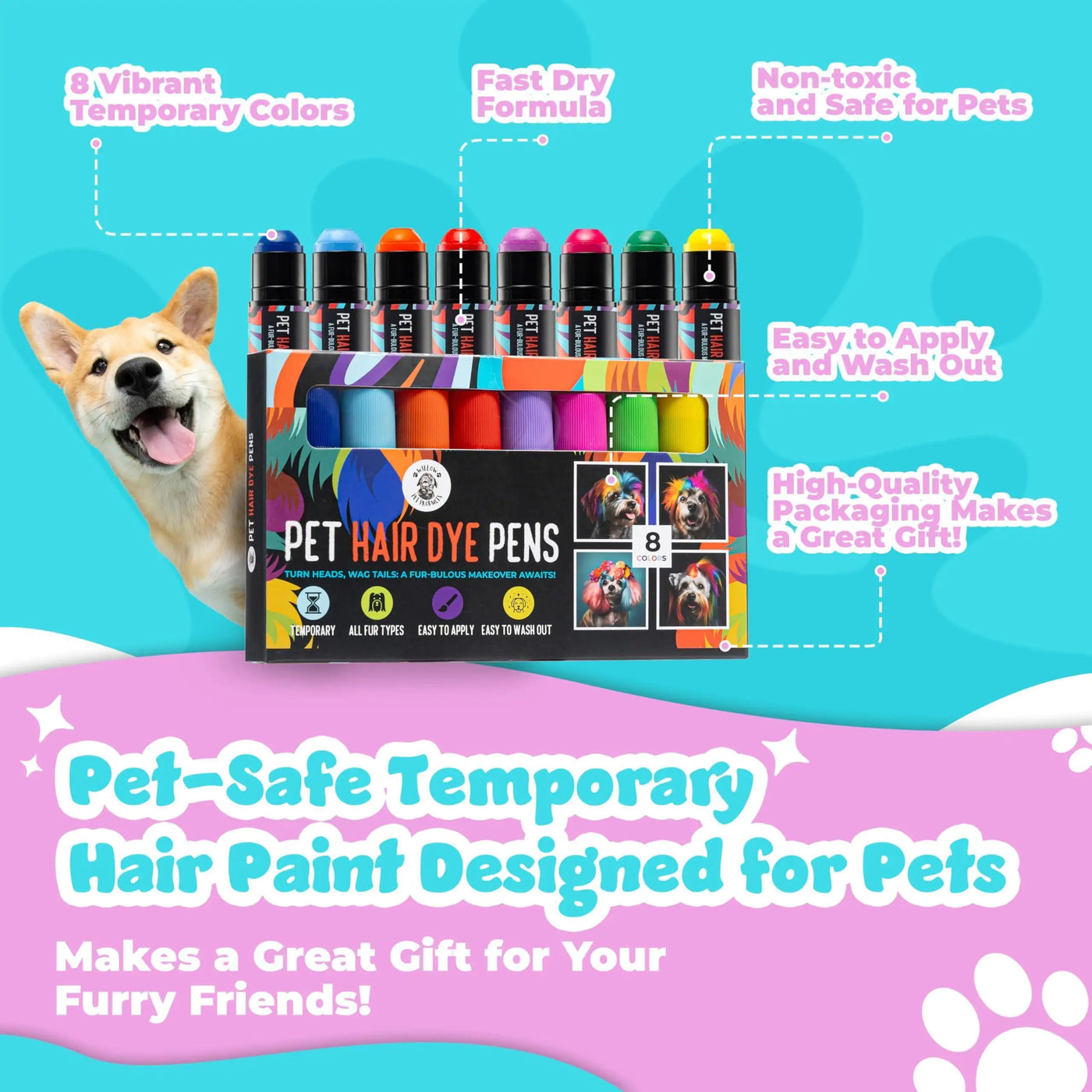 Temporary Pet Hair Paint Pens