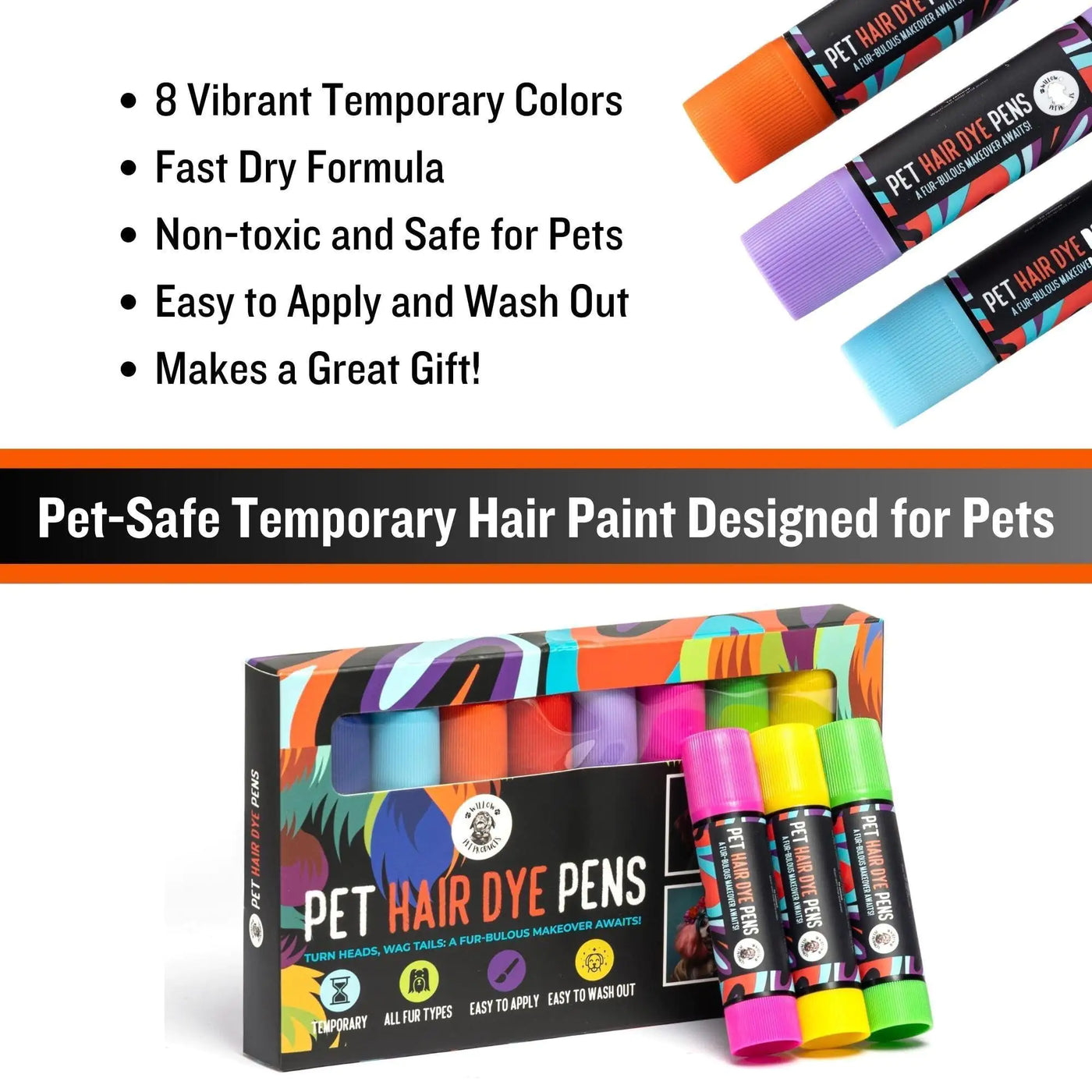 Temporary Pet Hair Paint Pens